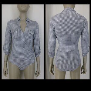 NWT Geometric Bodysuit, 3/4 Sleeves
